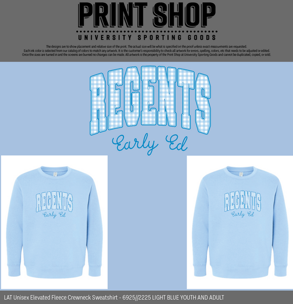 Regents Early Ed Gingham Crewneck