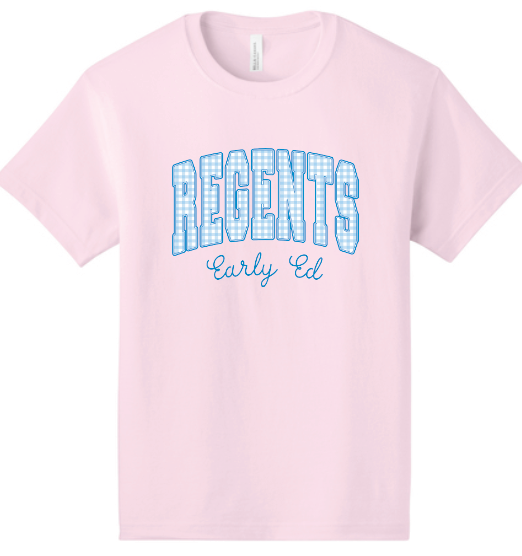 Regents Early Ed Gingham Pink Tee