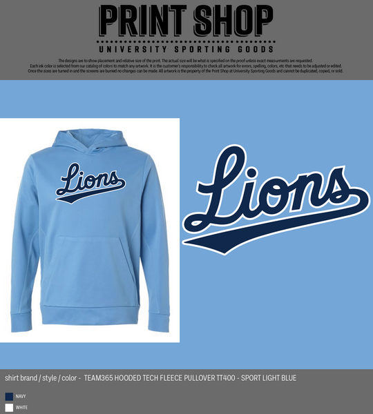 Regents Light Blue Tech Fleece Hoodie